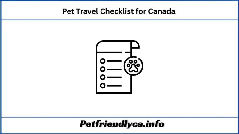 Pet Travel Checklist for Canada